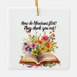 Bibliothecaris en boeken ornament