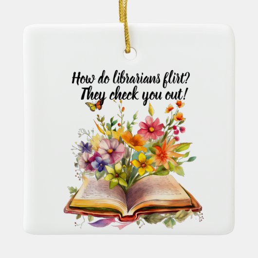 Bibliothecaris en boeken ornament (Voorkant)