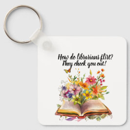 Bibliothecaris en Boeken Sleutelhanger 