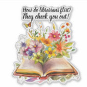 Bibliothecaris en Boeken Sticker  (Voorkant)