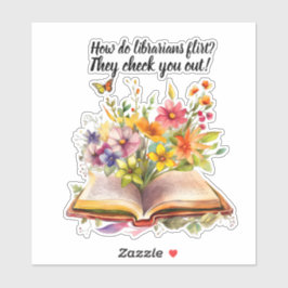 Bibliothecaris en Boeken Sticker 