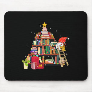 Bibliothecaris en boekenliefhebber Kerst bibliothe Muismat