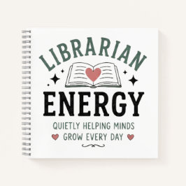 Bibliothecaris Energie Helpt Geesten Groeien Elke  Notitieboek