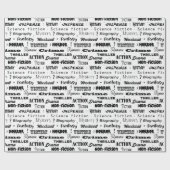 Bibliothecaris Engels Docent Zwart en Wit Cadeaupapier (Vlak)