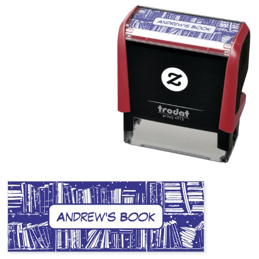 Bibliothecaris gepersonaliseerde naam Manga Stamp Zelfinktende Stempel (In situ)