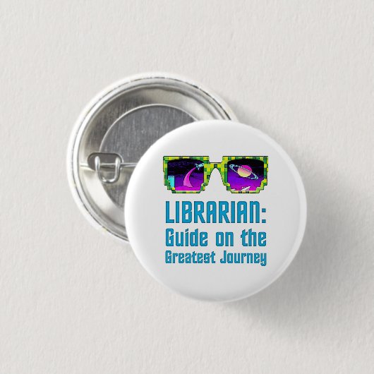 Bibliothecaris: Gids op de Grootste Reis Ronde Button 3,2 Cm (Voorkant /achterkant)