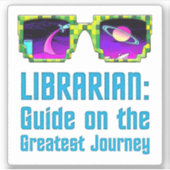 Bibliothecaris: Gids op de Grootste Reis Sticker (Voorkant)