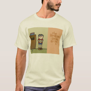 bibliothecaris glimlacht. t-shirt