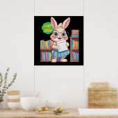 🐰📚 Bibliothecaris-in-opleiding Ster – Konijnened Poster (Keuken)