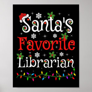 Bibliothecaris Kerstman's favoriete Bibliothecaris Poster