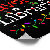 Bibliothecaris Kerstmis Santa's Favoriete Biblioth Poster (Hoek)
