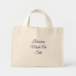 Bibliothecaris Modus Aan Grappige boodschappentas  Mini Tote Bag
