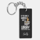 Bibliothecaris Nerd en Tuinders Gepersonaliseerd Sleutelhanger (Voorkant Links)
