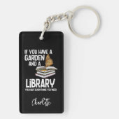 Bibliothecaris Nerd en Tuinders Gepersonaliseerd Sleutelhanger (achterkant)