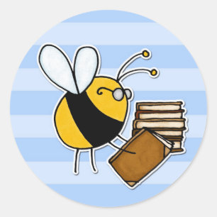 bibliothecaris ronde sticker