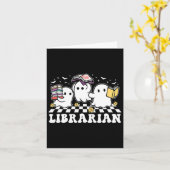 Bibliothecaris Schattige Ghost Boek Lezen Grappig  Kaart (Gele Bloem)