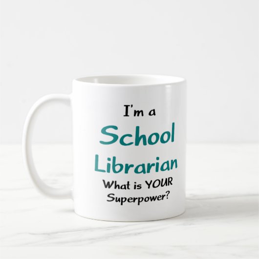 bibliothecaris school koffiemok (Links)