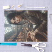 Bibliothecaris Steampunk  Victoriaans Lady Tissuepapier (Craft)