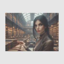 Bibliothecaris Steampunk  Victoriaans Lady Tissuepapier