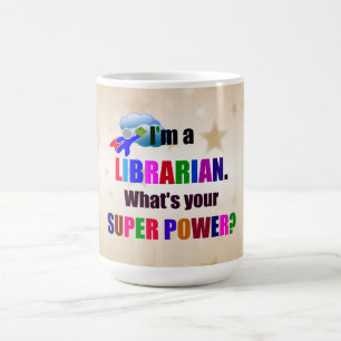 Bibliothecaris Super Power Humor Koffiemok