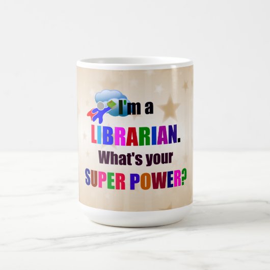 Bibliothecaris Super Power Humor Koffiemok (Center)