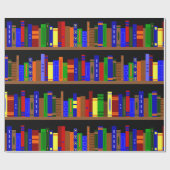 bibliothecaris van de boekenplank van de bibliothe cadeaupapier (Vlak)