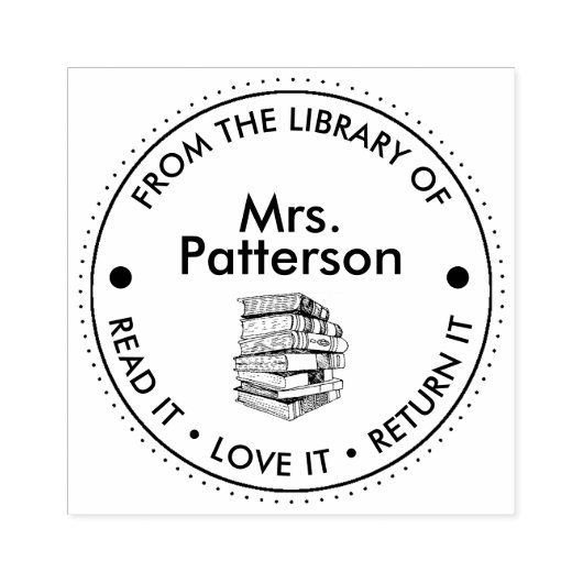 Bibliothecarissen Lees het, hou ervan, geef het te Rubberstempel (Afrduk)