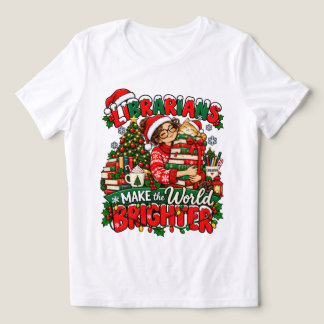 Bibliothecarissen maken de wereld helder kerstshir Tri-Blend shirt