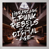 Bibliothecarissen Punk rebellen citeren Poster (Voorkant)