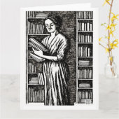 Bibliothecarius - Librarian Wenskaart Kaart (Gele Bloem)