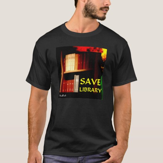 Bibliotheek 1 opslaan t-shirt (Voorkant)