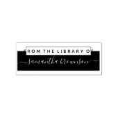 Bibliotheek aangepaste boekenliefhebber rubberstempel (Afrduk)