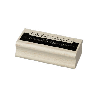 Bibliotheek aangepaste boekenliefhebber rubberstempel
