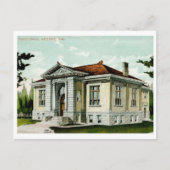 Bibliotheek, Abilene, KS 1908 Vintage Briefkaart (Voorkant)