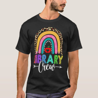 Bibliotheek Bemanning Regenboog Luipaard Leraar Te T-shirt