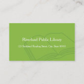 Bibliotheek Bibliothecair Visitekaartje voor uitge (Achterkant)