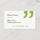 Bibliotheek Bibliothecair Visitekaartje voor uitge (Voorkant)