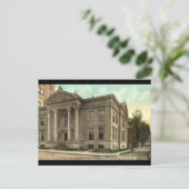 Bibliotheek, Binghamton NY  1909 Briefkaart (Staand voorkant)