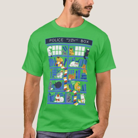 Bibliotheek Bo Wie grappig T-shirt (Voorkant)