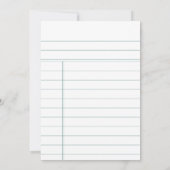 Bibliotheek Boek Bekijk Kaart Bruiloft Menu (Achterkant)