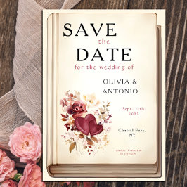  Bibliotheek Boek Hoesje Elegant Romantisch Save The Date