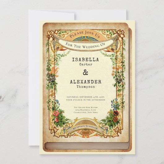 Bibliotheek Boek Hoesje Storybook Garden Kaart (Voorkant)