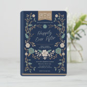  Bibliotheek Boek Huwelijksreceptie Kaart (Staand voorkant)