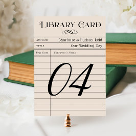 Bibliotheek Boek Kaart Trouwtafel Nummer