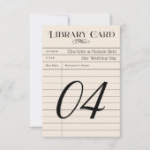 Bibliotheek Boek Kaart Trouwtafel Nummer (Voorkant)