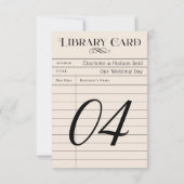 Bibliotheek Boek Kaart Trouwtafel Nummer (Achterkant)