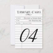  Bibliotheek Boek Kaart Trouwtafel Nummer (Achterkant)