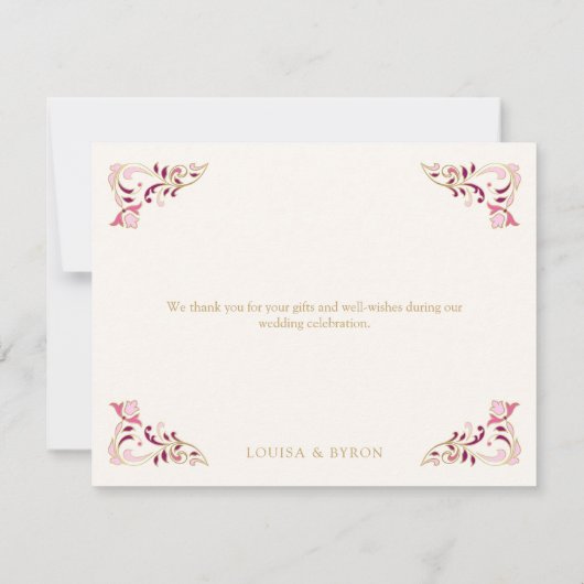  Bibliotheek Boek Verhaal Sprookje Bruiloft Bedankkaart (Achterkant)