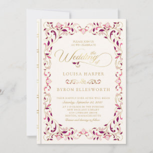 Bibliotheek Boek Verhaal Sprookje Bruiloft Kaart