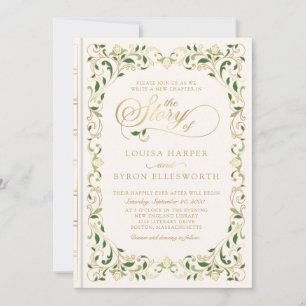 Bibliotheek Boek Verhaal Sprookje Bruiloft Kaart